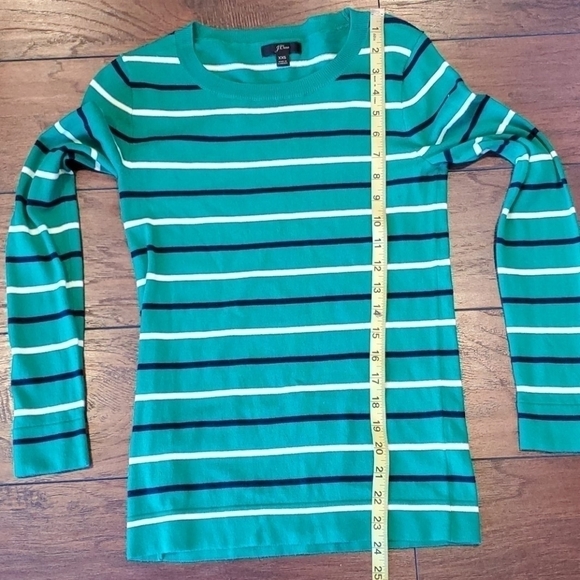 NWOT J. Crew Multicolor Stripe Pullover Sweater long sleeves - Picture 5 of 8